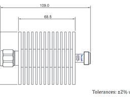 50W DC-6GHz N Koaksiyel Zayıflatıcı