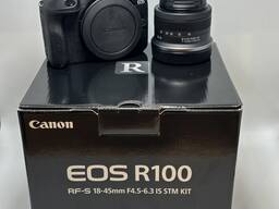Canon EOS R100 Aynasız Fotoğraf Makinesi, RF-S 18-45 mm Lens Kiti ile Yeni