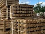 Колья, оцилиндрованные и окоренные/Stakes, rounded and debarked - фото 1