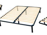 Metal bed frames with orthopedic base from beech lamellas - фото 1