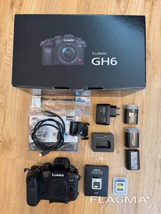 Panasonic Lumix GH6, CFExpress 512 GB 128 GB kart ve 3 pil ile birlikte.