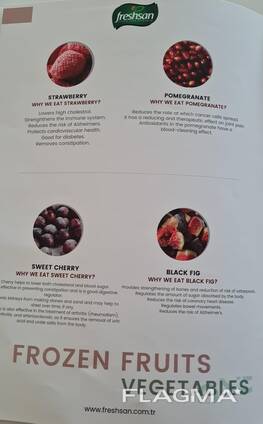 Поставка замороженных фруктов и овощей от Турецской компании FRESHSAN