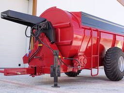 Прицеп распределени твердых удобрений для садов