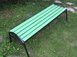 Скамейка «Эпик» пластиковая с металическим основанием - фото 2